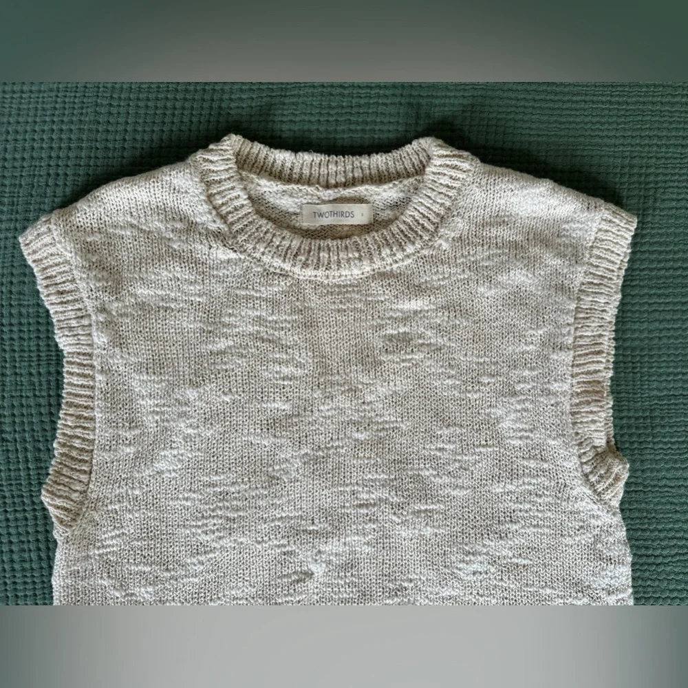 TWOTHIRDS Abang Cotton Sleeveless Knit Top - Ecru - Picture 6 of 16